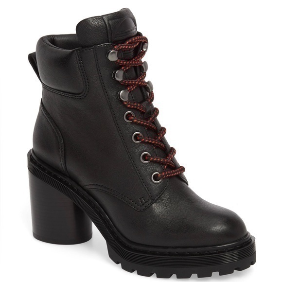✨NWOB Marc Jacobs Crosby Hiking Platform Ankle Boots 🥾 Black 38.5 - 8.5 - Picture 1 of 12